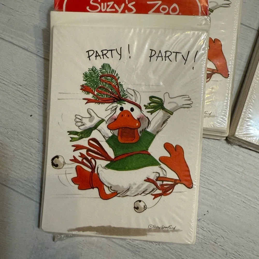 Suzy's Zoo vintage‎ holiday party invitations 3 new packs